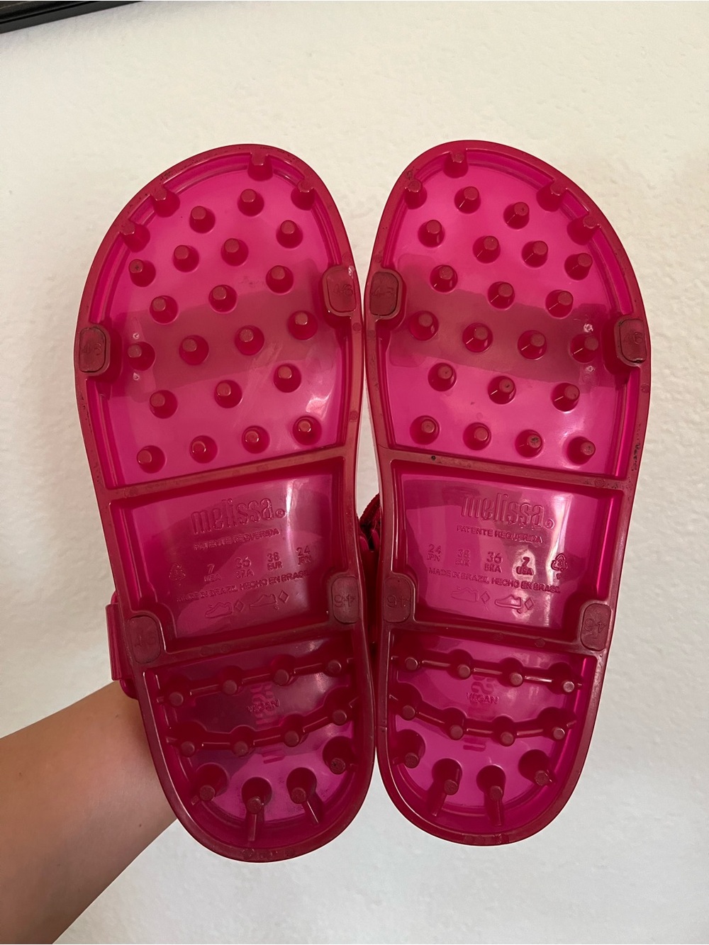Melissa Papete Jelly Sandals Pink US 7 EU 38 - Picture 8 of 13